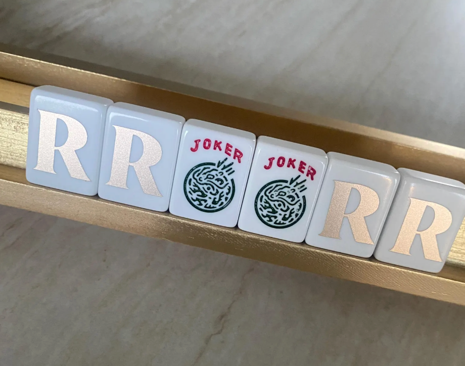 Wooden Gold Mahjong Tile Racks