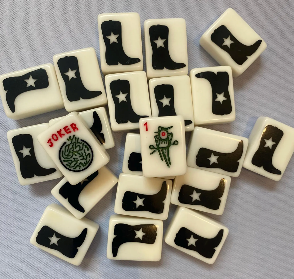 Cowboy Boot Western Mahjong Tile Set
