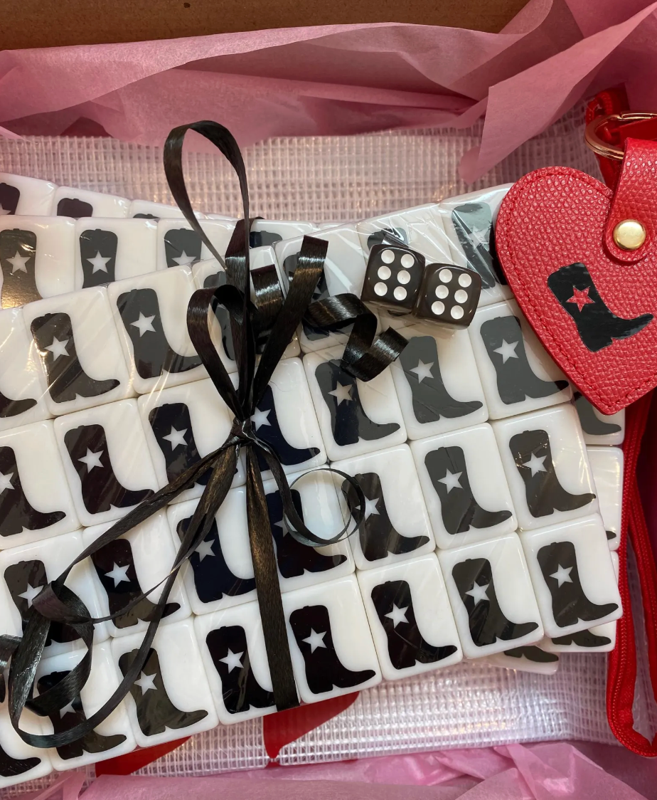 Cowboy Boot Western Mahjong Tile Set
